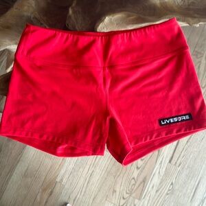 Livesore Red Booty Shorts L